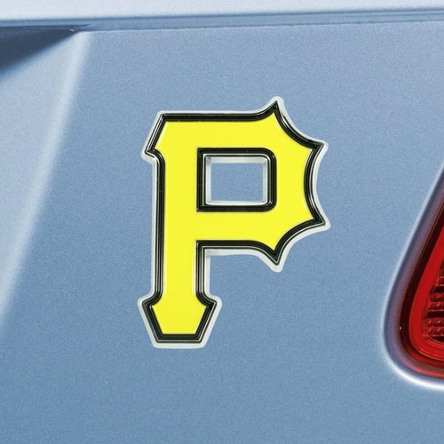 FANMATS 26683 Pittsburgh Pirates 3D Color Metal Emblem, Diecut Team Logo Auto Emblem