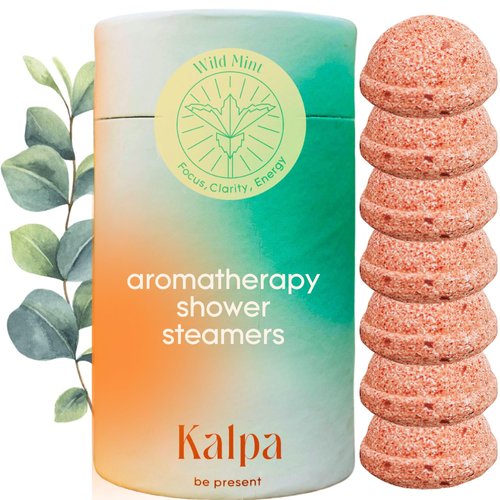 KALPA Eucalyptus Shower Steamers - Aromatherapy Essential Oil Blend for Clarity, Energy, Focus - Extra Strong, Long Lasting, Natural, Vegan Shower Bombs - Hand Made in USA