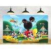 Clubhouse Birthday Backdrop for Party Decorations Background for Party Cake Table Decorations Clubhouse Theme Banner 5x3ft
