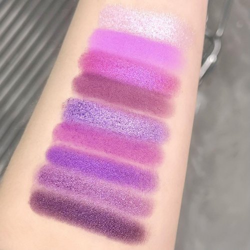 YHGIJ Purple Eyeshadow Palette - 9 Colors Featuring Deep Light Purple Matte and Shimmer Shades - Waterproof, Long Lasting for Stunning Eye Makeup Looks Ideal for Halloween Makeup