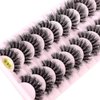 HBZGTLAD New 10 Pairs Natural Thick False Eyelashes Fake Lashes Long Makeup 3d Mink Lashes Extension Eyelash Mink Eyelashes for Beauty (DA-05)
