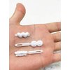 Tara Girls Super Cute Self Hinge Plastic Mulit Design Hair Barrettes Selection. 60 pc white mix shape.