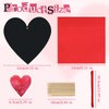 JMUQ 44Pack Valentine's Day Scratch Art Set for Kids, Heart-Shaped Rainbow Scratch Cards, Envelopes, Heart Stickers, Perfect Craft Kit for Classroom School Exchange Prizes Party Favors Creative Gifts