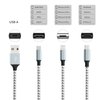 Multi Charging Cable, Nylon Braided 3 in 1 Universal Phone Charger Fast Charging with USB C/Micro USB/Lightning Port, Compatible with Most iPhones&iPads Cell Phones (2 Pack)