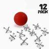 Kicko Metal Jacks Game Set - 12 Packs of Jacks Game for Kids with Metallic Jacks and Ball - Retro Kids Toys for Indoor/Outdoor Play - Fun Metal Jacks and Ball Set for Parties and Favors
