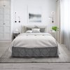 Nestl Grey Bed Skirt Queen Size, Pinch Pleat Queen Bed Skirt, 14" Inch Drop Queen Bedskirt, Hotel Quality Grey Bed Skirts, Premium Microfiber Bedskirt for Queen Bed, Grey Queen Bed Skirt