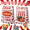 HaPiBiDesign Circus Party Favor Bags - 24 Pcs Carnival Party Candy Bags with Stickers - Carnival Goodie Gift Treat Bags - Watercolor Circus Themed Birthday Party Supplies