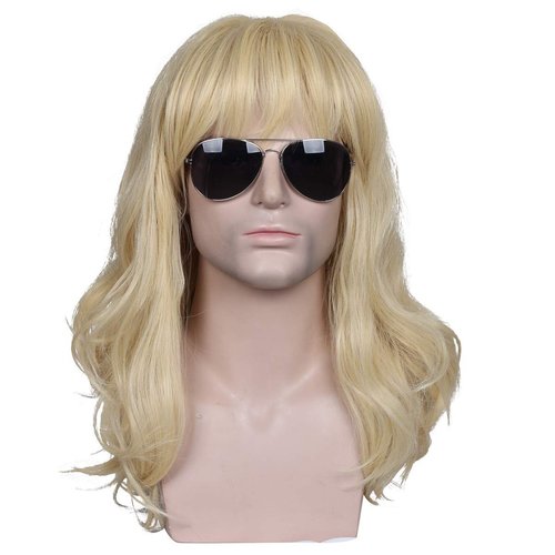 ColorGround Long Wavy 80s Men Fashion Smart Rocker Style Wig