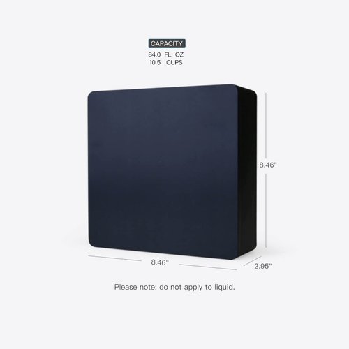 Tianhui Food Storage Containers Tin Box Kitchen Pantry Organization Metal Box, Rose Gold, Square