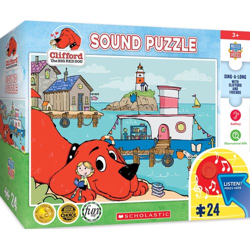 Masterpieces 24 Piece Clifford Sing-A-Long Sound Floor Puzzle for Kids - 18"x24"