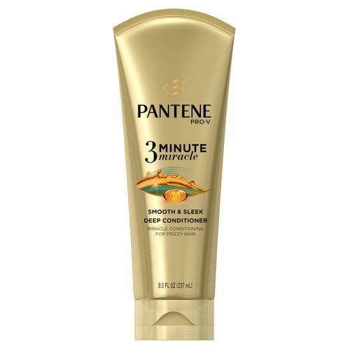 Pantene Smooth and Sleek 3 Minute Miracle Deep Conditioner, 8 Fluid Ounce