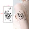 Generic 10 Sheets Temporary Tattoo Stickers, Waterproof Black Butterfly Pattern Tattoos Body Art Henna Sticker for Women Girls DIY Body Face Arms Legs (Model A)