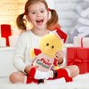 PowerPals Plush Duck Toy Includes Christmas Easter Halloween Outfits Plus A Gift Box It Walks Jumps Features Sound Movement Making It A Ideal Gifts for Kids Yellow 8.3”