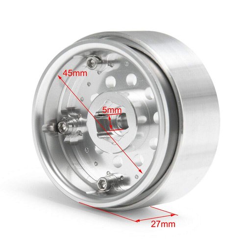 1.9" Alloy Beadlock Wheel Rims for 1/10 RC-4WD D90 SCX10 90034 SCX10 III AXI03007 Rock Crawler