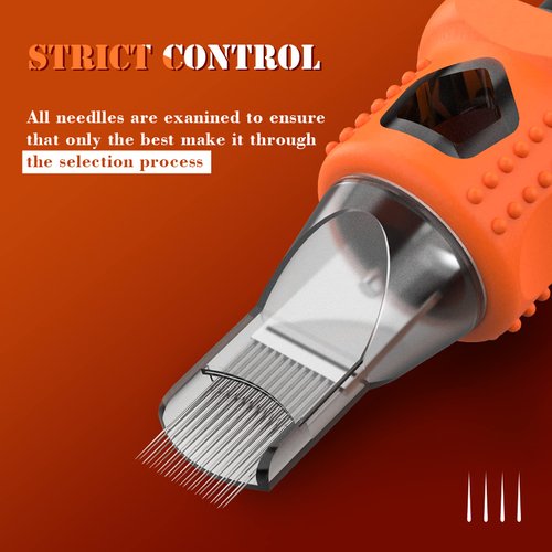 INKin 80Pcs Soft Silicone Tattoo Cartridge Needles Liner Assorted Mixed 3RL 5RL 7RL 9RL 14RL 0.35mm Standard for Professional Rotary Tattoo Pen Machine Supply