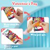 28 Pack Valentines Day Greeting Cards with Toys for Kids, Mini Fingerboard Valentine School Classroom Exchange Prizes for Students, Party Favors for Children's Birthday Gift (Finger Skateboards)