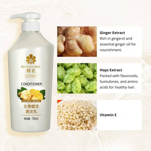 Bee & Flower Ginger Strengthening Hair Conditioner 750mL