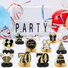 10PCS Black Gold 70th birthday decorations for Men and Women，70 birthday Decorations Honeycomb table centerpieces，Happy 70th Birthday Centerpieces Tables Toppers，70th Birthday Table Sign Decor