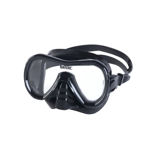 Seac Giglio, Snorkelling and Scuba Diving Mask for Adults and Younger Divers, Regular, Black/White