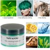 Temporary Green Hair Color Wax 4.23oz, Instant Hairstyle Mud Cream, Hair Pomades for Party, Cosplay, Nightclub, Masquerade, Halloween.(Green)