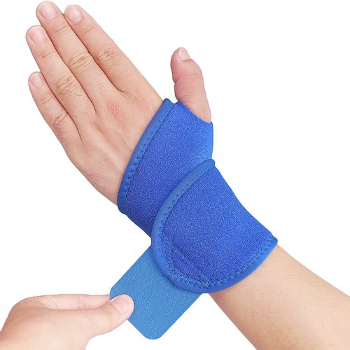 YUNYILAN Wrist Brace Wrist Wraps for Carpal Tunnel 2 Pack Wrist Brace Compression Straps Hand Support, Adjustable Wrist Support for Arthritis and Tendinitis, Joint Pain Relief (Blue)