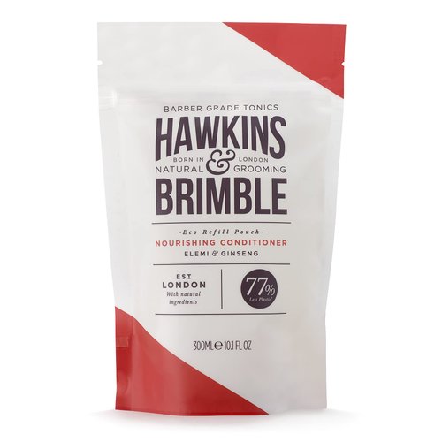 Hawkins & Brimble Conditioner Refill Pouch - 300ml For Men Hydrating Naturally Fragranced -Refill for Reusable Bottle for Life Eco Friendly (Hair Conditioner Eco Refill)