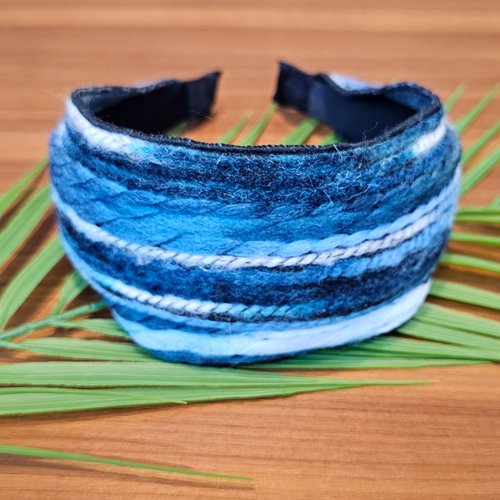 Nutty Natte 2PCS Handmade Boho Fabric Wide Headbands For Women Woolen Headband For Women Knit Headbands Women Hair Winter (MIX)
