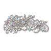 EVER FAITH Austrian Crystal Clear AB Wedding Silver-Tone Hair Comb