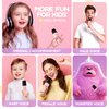 Ainrvteers Kids Karaoke Machine、Kareoke Machine with Bluetooth and Wireless Microphone for Kids， Toys Gifts for Girls Boy Ages 4, 5, 6, 7, 8, 9, 10, 12 +Year Old Birthday (Pink-1 Mic)