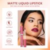 MYUANGO Matte Liquid Lipstick, Ultra-Intense Pigmented Creamy Formula, Long Lasting, Lightweight, Transfer & Water Resistant Lipstick (07)