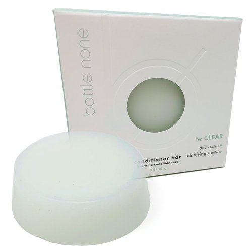 BOTTLE NONE | be CLEAR Conditioner Bar for Oily Hair & Scalp | Antiseptic Oils for Reducing Oil Production and Deep Cleansing Scalp | PH Balanced/Salon Grade/Natural | 50+ Washes