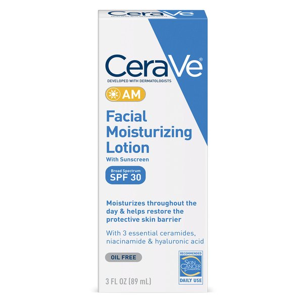 CeraVe Facial Moisturizing Lotion AM SPF 30 | 3 Ounce | Daily Face Moisturizer with SPF | Fragrance Free
