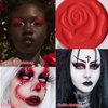 DE'LANCI Single Matte Red Eyeshadow, True Red Eyeshadow Palette Highly Pigmented, Longwear Red Eye Makeup, Red Goth Eye Shadow, Red Face and Body Paint for Women Halloween Cosplay SFX Clown Makeup #05