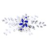Elehere Flower Wedding Hair Comb Pin Women Crystal Rhinestone Pearl Headpiece for Bride Bridesmaids, Silver Crystal Leaf Simulated Hair Barrette 2023