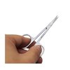 Motanar 2pcs Gold Silver Eyebrow Scissor Makeup Manicure Scissors Nails Cuticle Scissors Eyebrow Eyelashes Epilator Face Hair Removal Tools (Silver)
