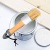 Mister Rui Chalk Wax Paint Brush, 3pcs, Chalk Paint Brushes for Furniture, Small Wax Brush for Chalk Paint, Acrylic Paint, Milk Paint, Natural Bristles Stencil Brushes, No Shedding