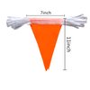 Consummate 100 Feet Orange Pennant Banners Flags String Hanging Triangle Bunting Flags for Grand Opening,Kids Birthday,Party Decorations,60 PCS