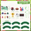 LXlucktim Football Birthday Party Decorations, 189 Pcs Football Themed Party Supplies for Boys Baby - Backdrop, Toppers, Balloons, Cupcakes Wrappers, Hanging Swirls, Tablecloth, Centerpieces
