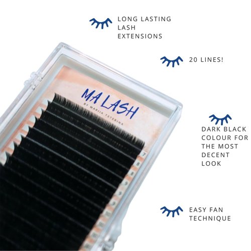MA LASH Easy Fan CC 0.07 7-15mm Eyelash Extension Supplies Rapid Blooming Volume Eyelash Extensions Mix Volume Lashes Self Fanning Individual Eyelashes Extension (CC 0.07 (7-15mm mixed))