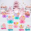We All Scream 4 Ice Cream Birthday Party Decorations Honeycomb Centerpieces for Girl Boy, 4 Year Old Ice Cream Donut Theme Bday Table Centerpieces Party Supplies, I Scream Fourth Bday Table Decor Sign