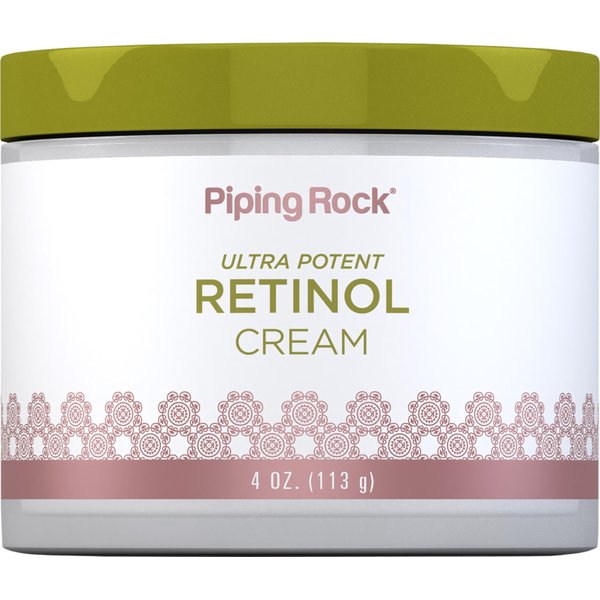 Piping Rock Retinol Cream for Face and Neck | 4 oz | Ultra Potent | Non GMO, Gluten Free