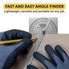 General Tools Angle Protractor #17 Stainless Steel Square Head - Measuring Tool for Carpenters & Woodworking Hobbyists