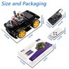 FREENOVE 4WD Car Kit with RF Remote (Compatible with Arduino IDE), Line Tracking, Obstacle Avoidance, Ultrasonic Sensor, IR Wireless Remote Control Servo