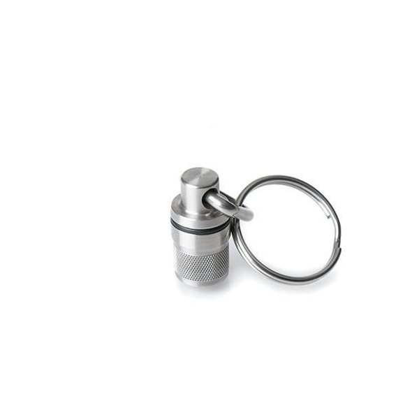 GUS Micro Pill Fob, Made in USA, Stainless Steel Keychain Pill Holder, Holds Two Emergency Aspirin, Ultra Compact Design