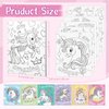 Thinkday 6 Pieces Pre Drawn Canvas for Painting 8 x 10 Inch Pre Drawn Stretched Canvas Positive Affirmations Back to School Paint Kit for Kids Classroom Paint Activity Party Favors(Unicorn)