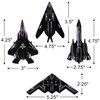 ArtCreativity Diecast Stealth Bomber Toy Jets with Pullback Mechanism, Set of 4, Diecast Metal Jet Plane Airplane Toys for Boys, Air Force Military Cake Decorations, Aviation Party Favors