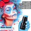 Go Ho Light Blue Face Body Paint Stick,Water Based Washable Pale Blue Face Paint Stick,Full-coverage Cream Blue Body Paint for Adults Children Halloween Cosplay SFX Corpse Bride Sally Makeup