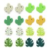 16pcs Knitting Needle Stoppers Cute Cactus and Monstera Leaf Needle Point Protectors Stitch Stoppers Knitting Supplies Accessories