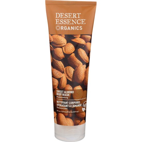Desert Essence Organics Almond Body Wash, Hydrating, 8 Oz