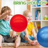 GCQJOQ 3 Pcs 9 Inch Inflatable Bouncy Balls with Hand Air Pump for Indoor Outdoor Play Balls (Red, Blue, Green)